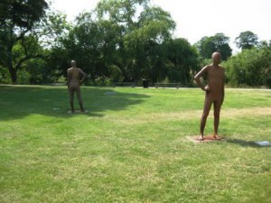 Bronze statues in Churchill Park